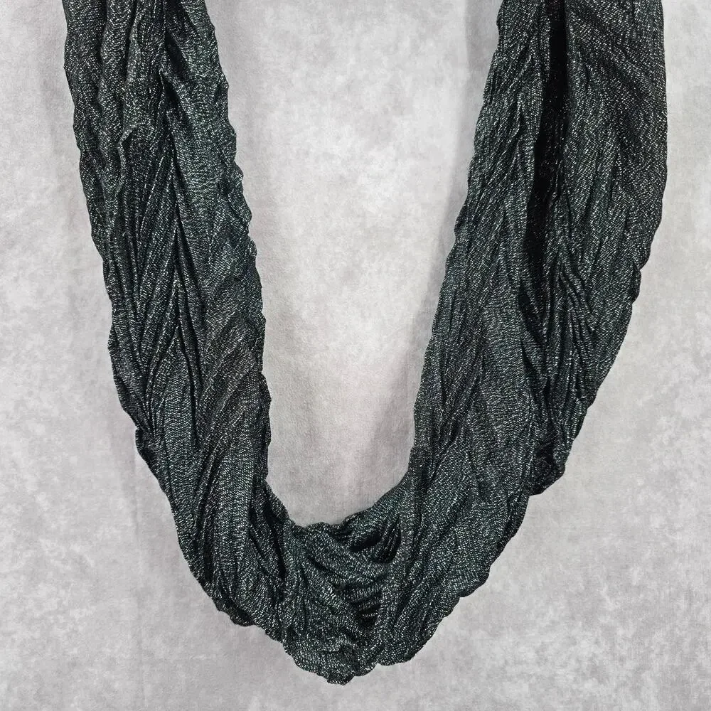 Black Silver Chevron Wide Infinity‎ Wrap Hijab Dupatta Shawl Scarves Scarf